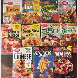 Vtg Betty Crocker Recipe Booklet Lot of 11 1990s 2000s Cookbooks Low Fat Pasta